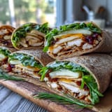 Savory Pear Turkey Cheddar Wraps, easily assembled for a quick lunch.