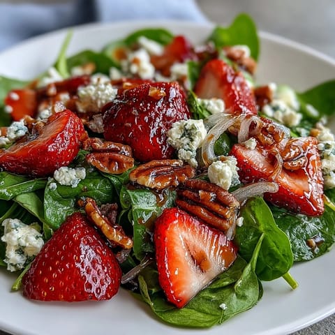 Spring Strawberry Spinach Salad