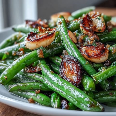 Roasted Garlic Green Beans