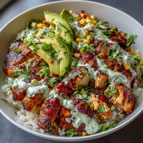 Street Corn Chicken Rice Bowls showcase tender chicken and zesty corn, perfect for lunch.