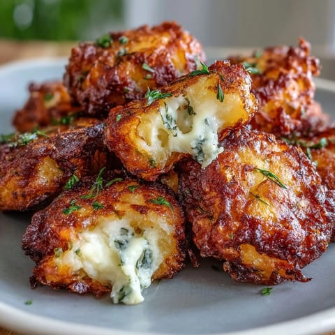 Golden brown zucchini cheddar tater tots fresh from the oven, perfect for dipping.