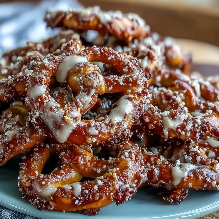 Festive game day snack board featuring pretzels and dips: A tempting arrangement of warm pretzel bites, cold dips, and savory cheeses, perfect for cheering on your team with friends.