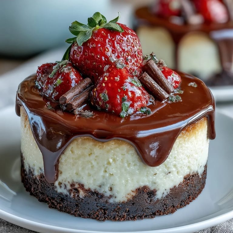 No-bake Dubai chocolate strawberry cheesecake cups with crushed chocolate biscuits, smooth vanilla cheesecake, fresh strawberry slices, and a drizzle of dark chocolate ganache, perfect for entertaining.