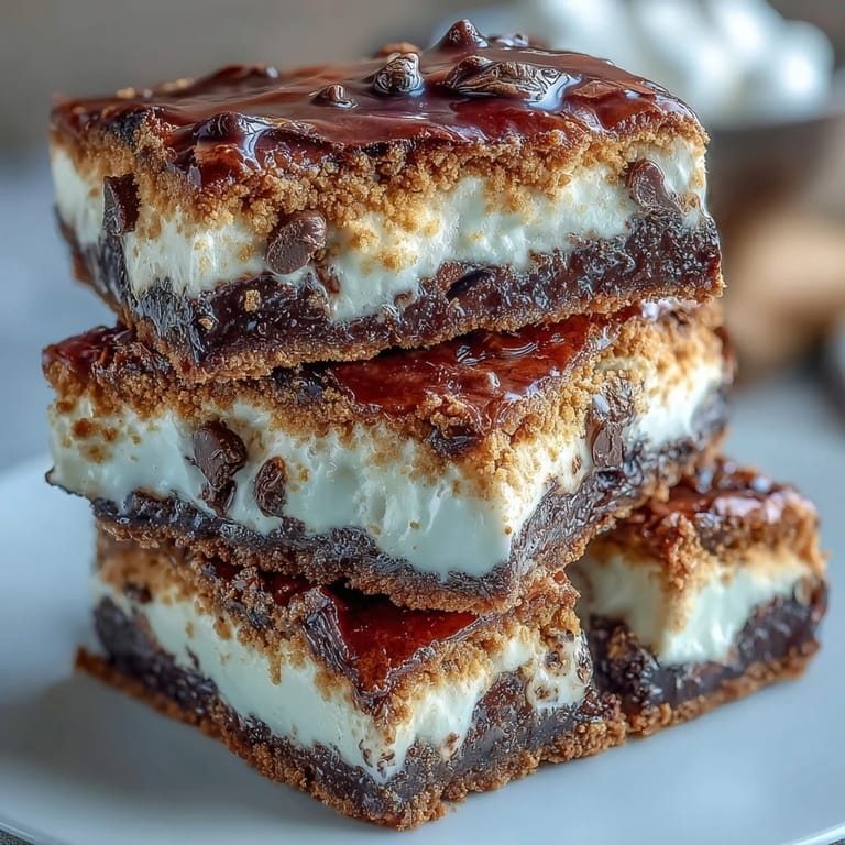 Gooey marshmallow-topped brownie cookies loaded with graham cracker pieces and melted chocolate, baked to perfection.