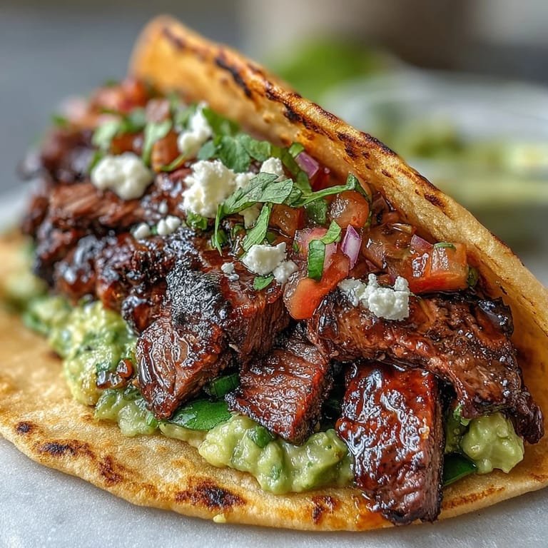 Grilled carne asada slices served with warm corn tortillas and a variety of fresh toppings for a customizable taco bar.