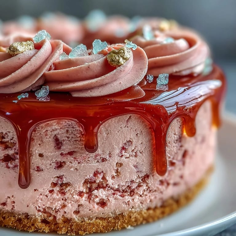 Moist Bridal Shower Rosé Velvet Cake adorned with delicate edible gold accents.