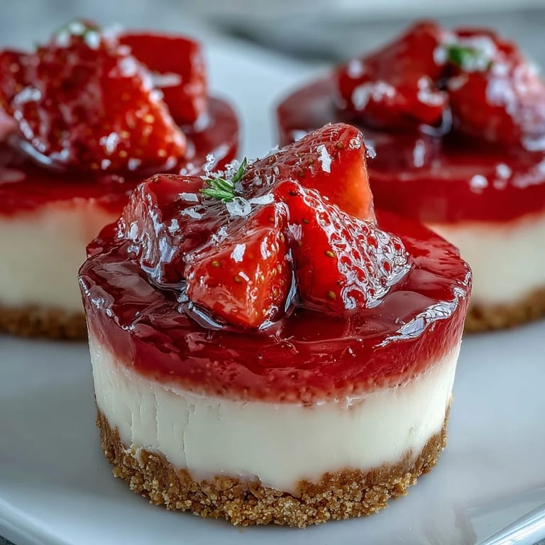 Sweet and tart strawberry lemonade jello cheesecake cups layered with graham crust.
