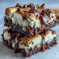 Chewy smores brownie cookies with gooey marshmallow tops and chocolate chunks, inspired by campfire treats.